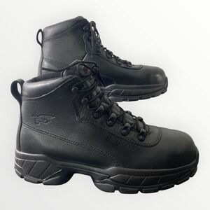 Red Wing Metguard‎ Leather Work Boots Mens Size 8 Black Safety Toe 6680